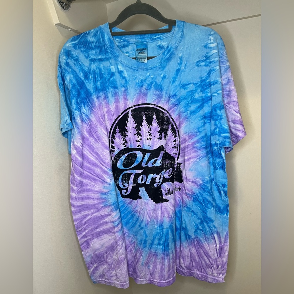 Blue and Purple Tie-Dye T-Shirt